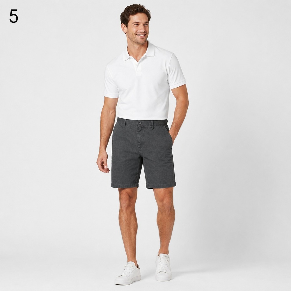 Volcom Shorts Mens 32 Slate Gray Cotton Polyester Blend Flat Front Pockets